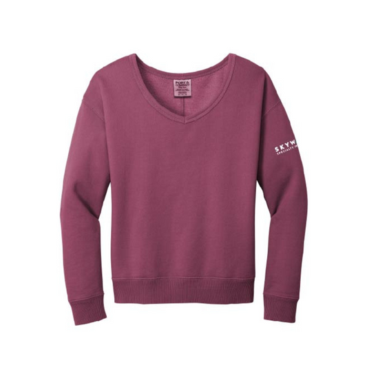 Ladies' Beach Wash V-Neck Sweatshirt